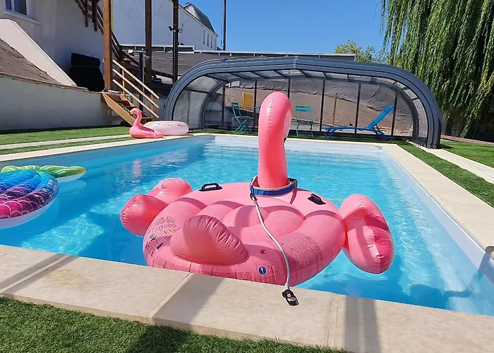 בית נופש Familial Avec Piscine Privative Chauffee, Terrasse Sur Le Loir Et Proche Du Zoo De - Fr-1-410-329 *